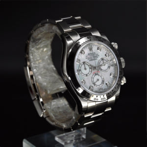 White Gold Cosmograph Daytona White Mother-Of-Pearl Diamond Dial 116509 md 40mm SALE