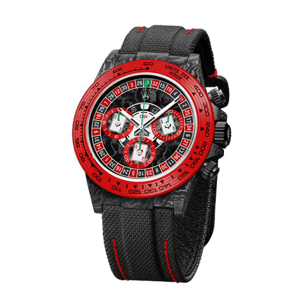 Diw Daytona carbon lucky player 2 (casino v.2) 40mm oyster black
