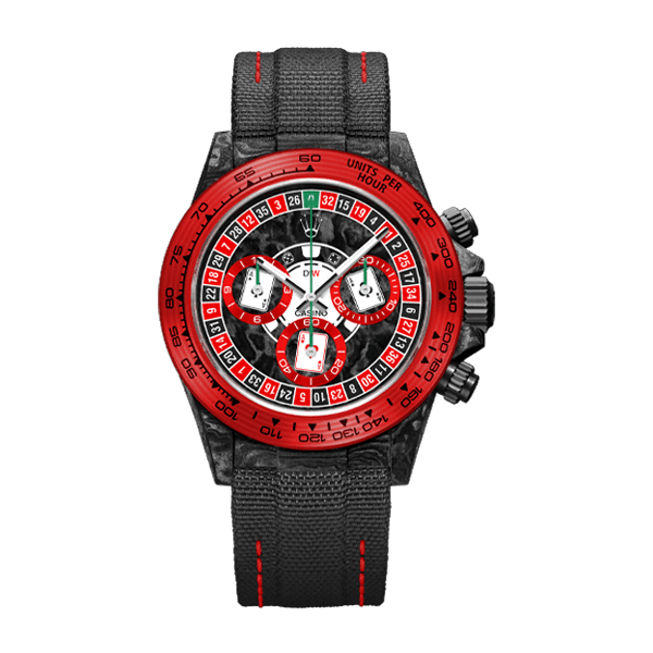 Diw Daytona carbon lucky player 2 (casino v.2) 40mm oyster black
