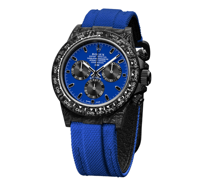 Diw Daytona carbon miami blue 40mm oyster black