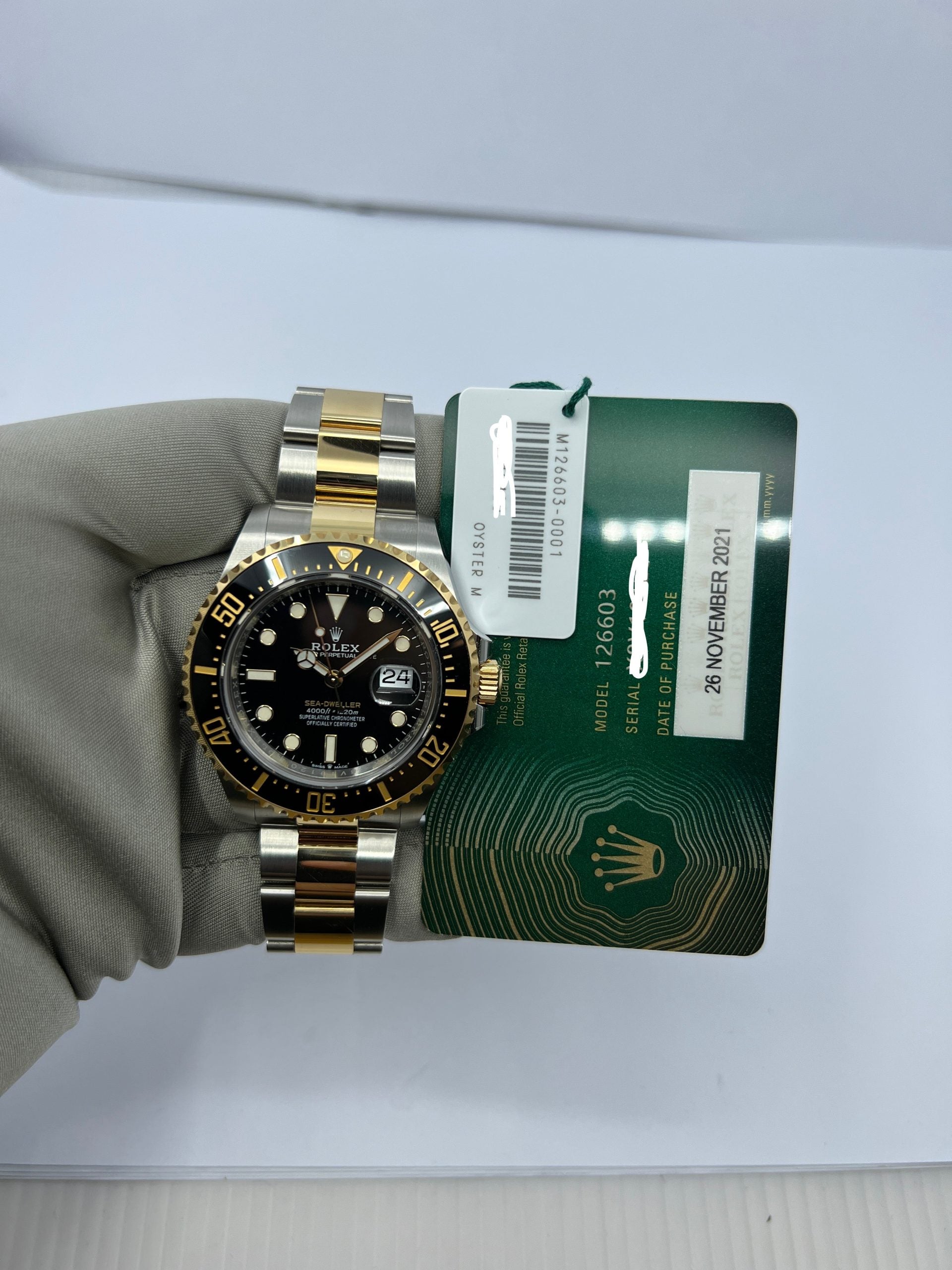 Sea-Dweller, Stainless Steel and 18k Yellow Gold, 43mm, Ref# 126603-0001