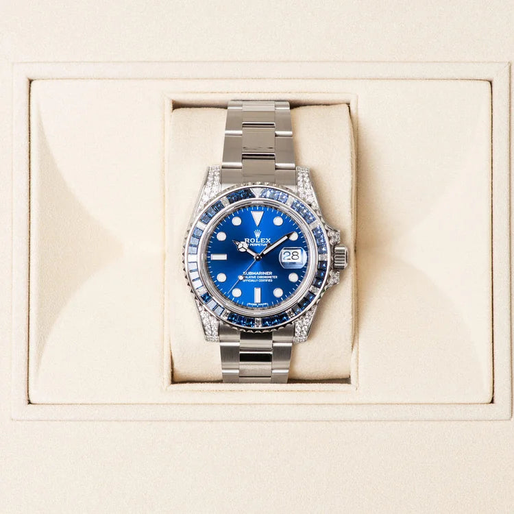 Submariner Date 116659 SABR 18K White Gold Diamonds Sapphires UNWORN