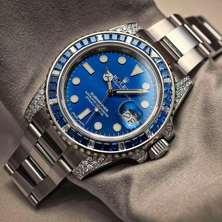 Submariner Date 116659 SABR 18K White Gold Diamonds Sapphires UNWORN