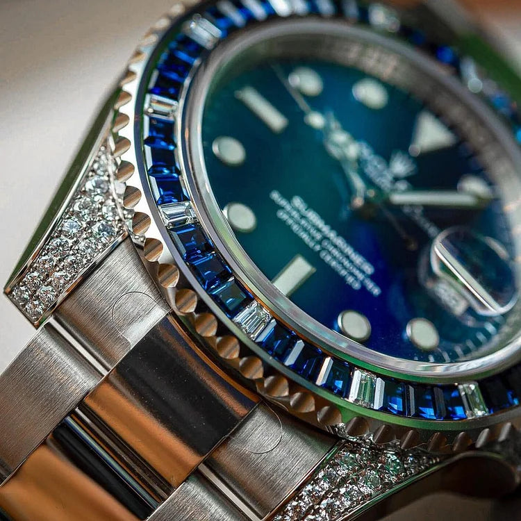 Submariner Date 116659 SABR 18K White Gold Diamonds Sapphires UNWORN