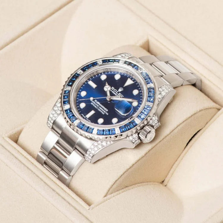 Submariner Date 116659 SABR 18K White Gold Diamonds Sapphires UNWORN