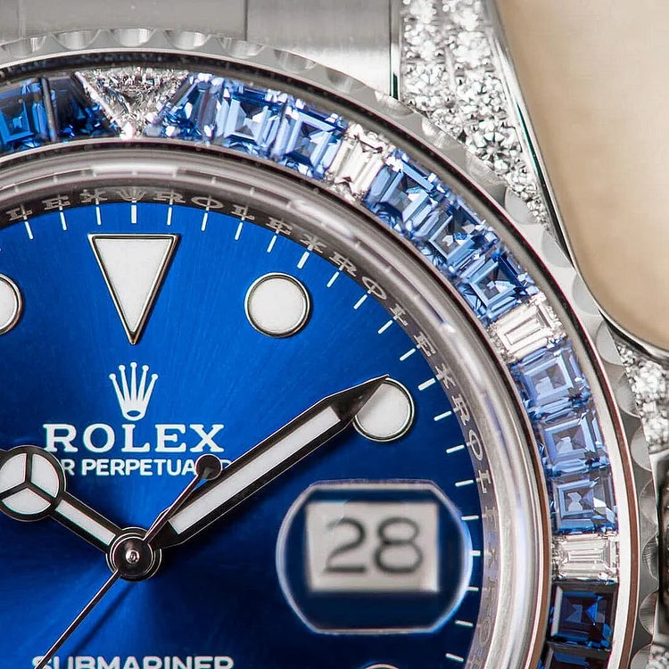 Submariner Date 116659 SABR 18K White Gold Diamonds Sapphires UNWORN