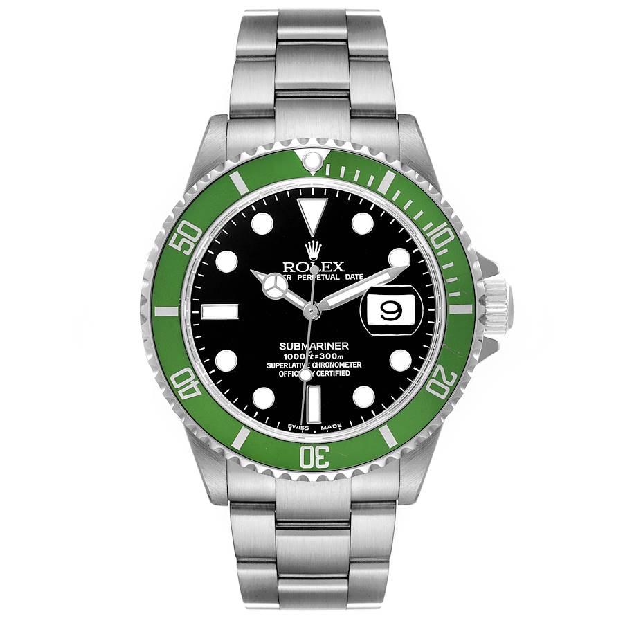 Submariner Green 50th Anniversary Steel Mens Watch 16610LV SALE