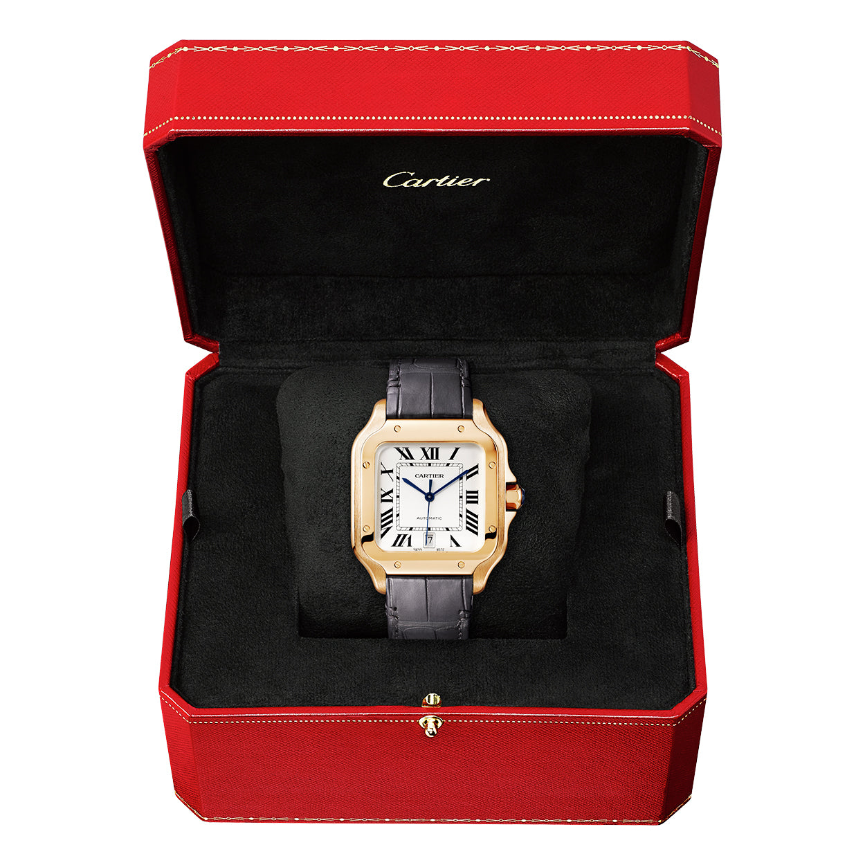 Santos Large Automatic 18ct Rose Gold Watch