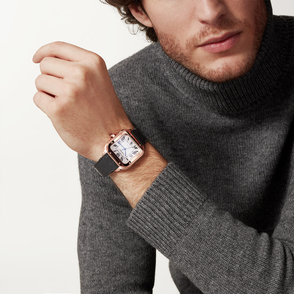 Santos Large Automatic 18ct Rose Gold Watch