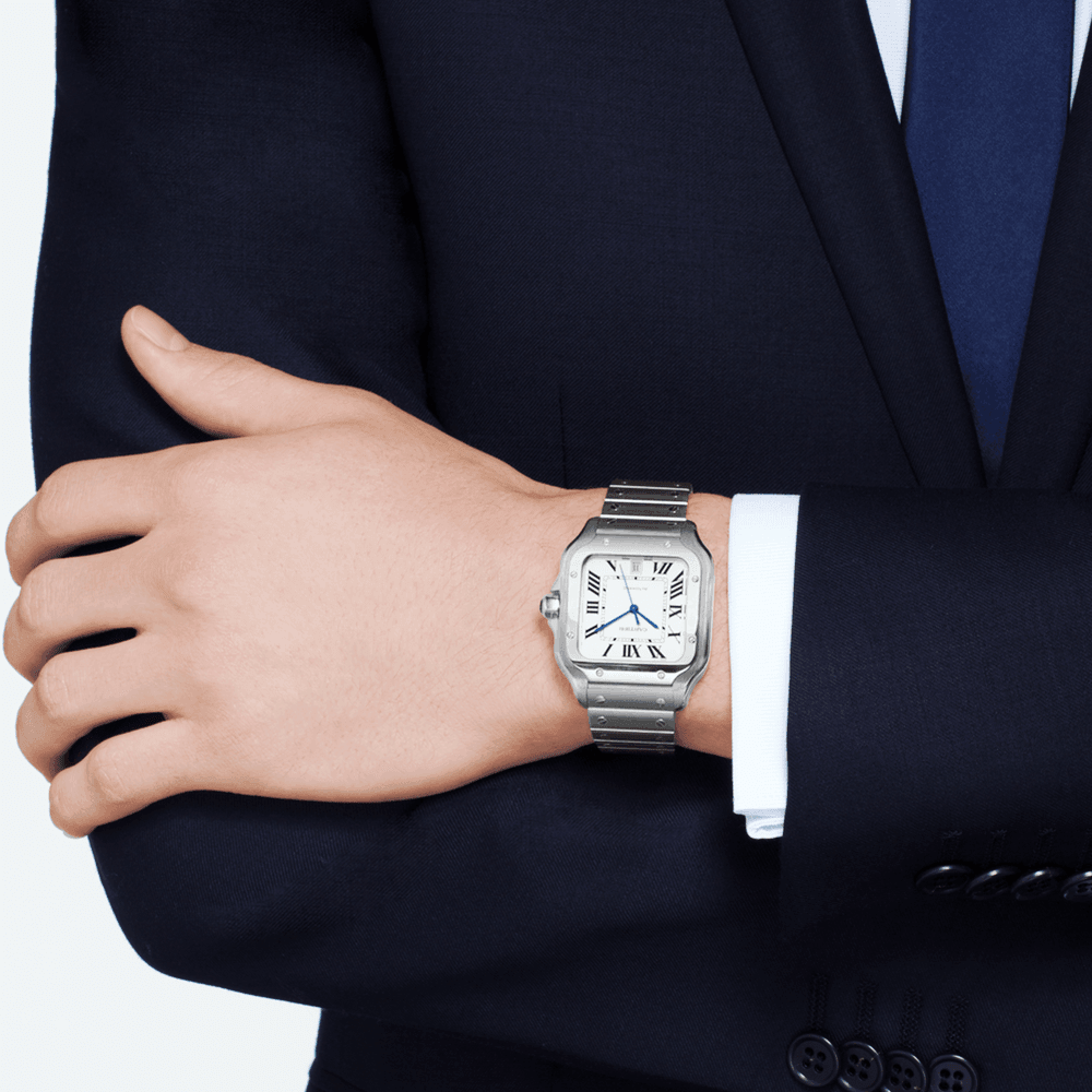 Santos Large Steel Bracelet/Strap Watch