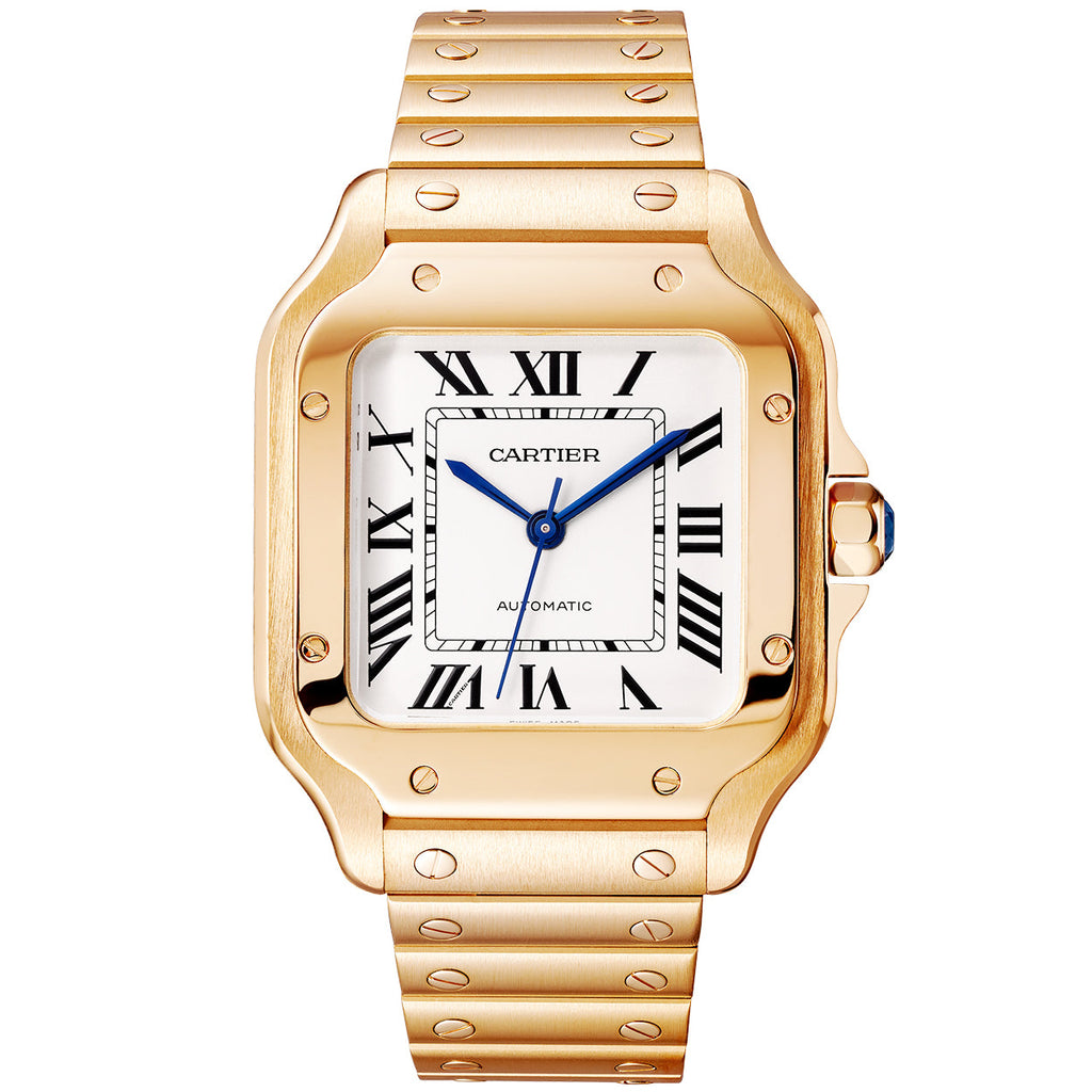 Santos Medium Automatic 18ct Rose Gold Bracelet Watch