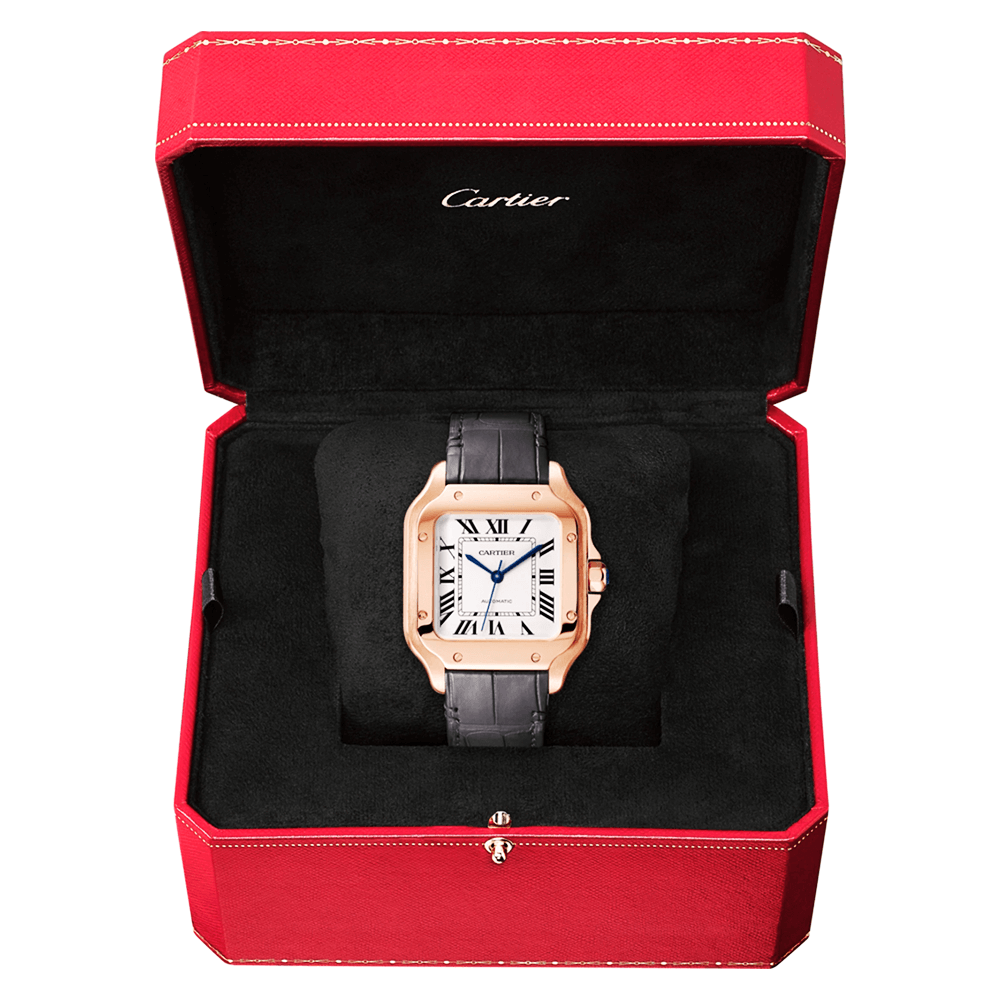 Santos Medium Automatic 18ct Rose Gold Watch