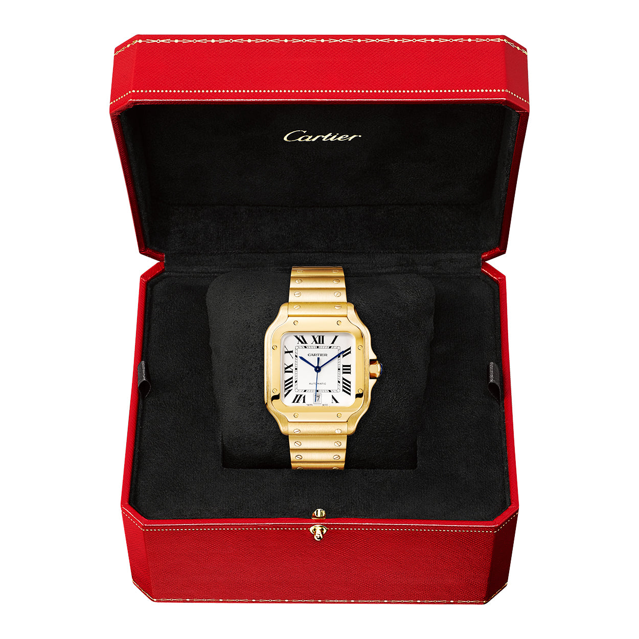 Santos Medium Automatic 18ct Yellow Gold Bracelet Watch