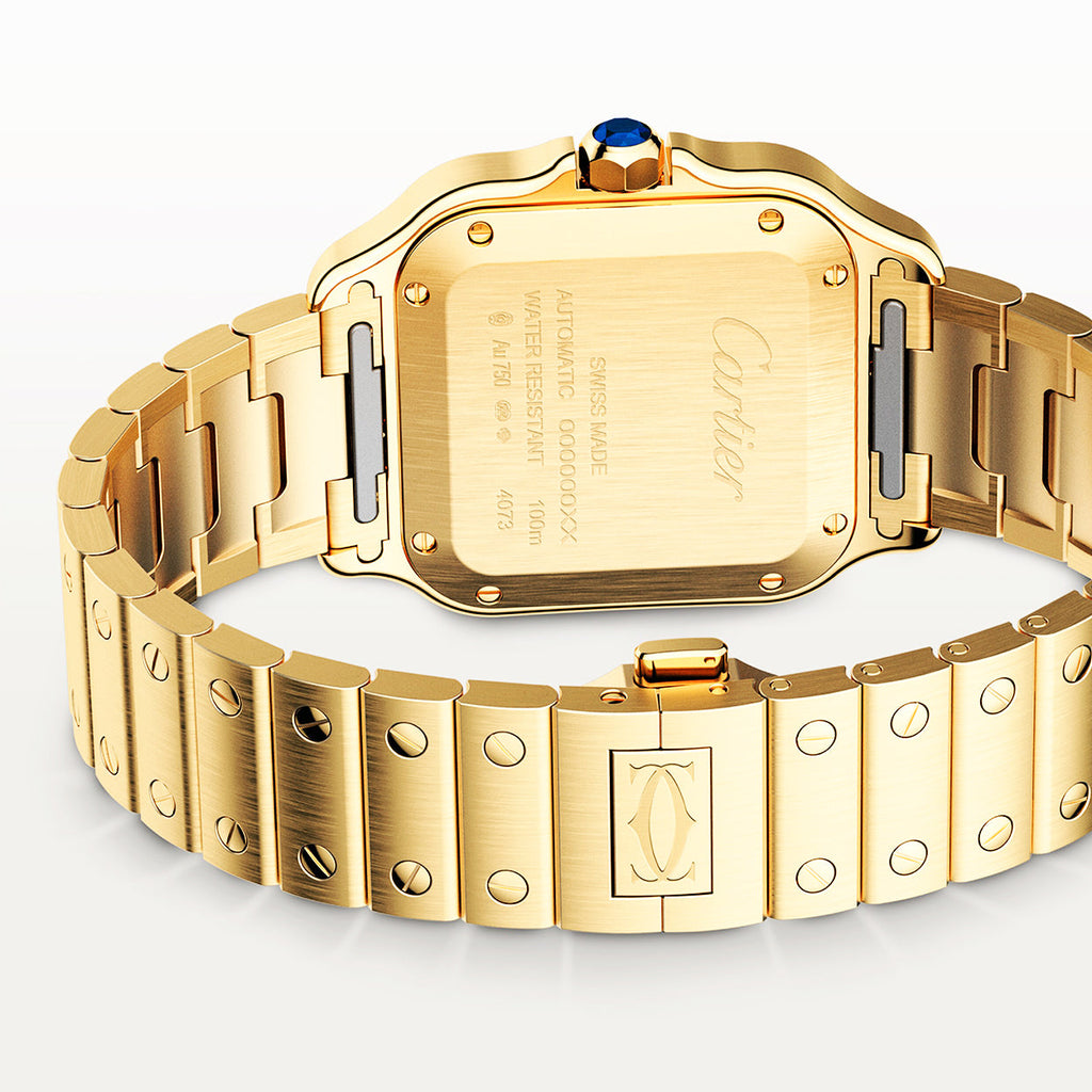 Santos Medium Automatic 18ct Yellow Gold Bracelet Watch